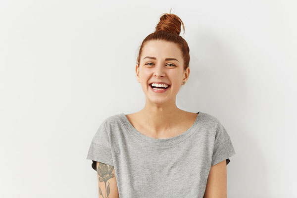 woman smiling